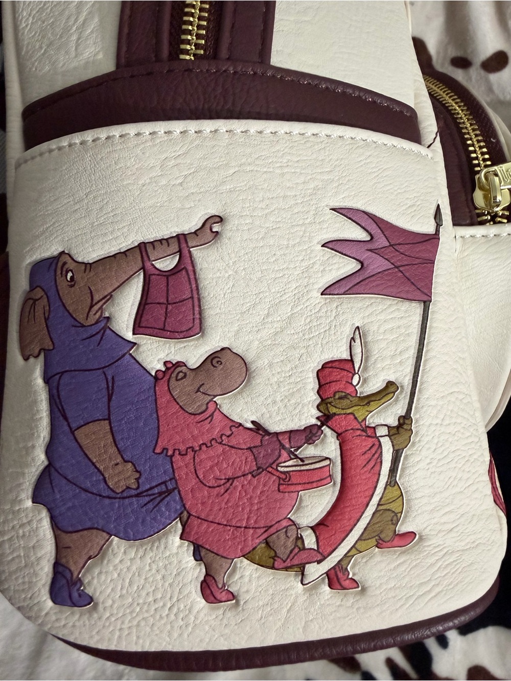 Loungefly Cream & Pink Robin Hood Storybook Mini Backpack - Picture 6 of 7